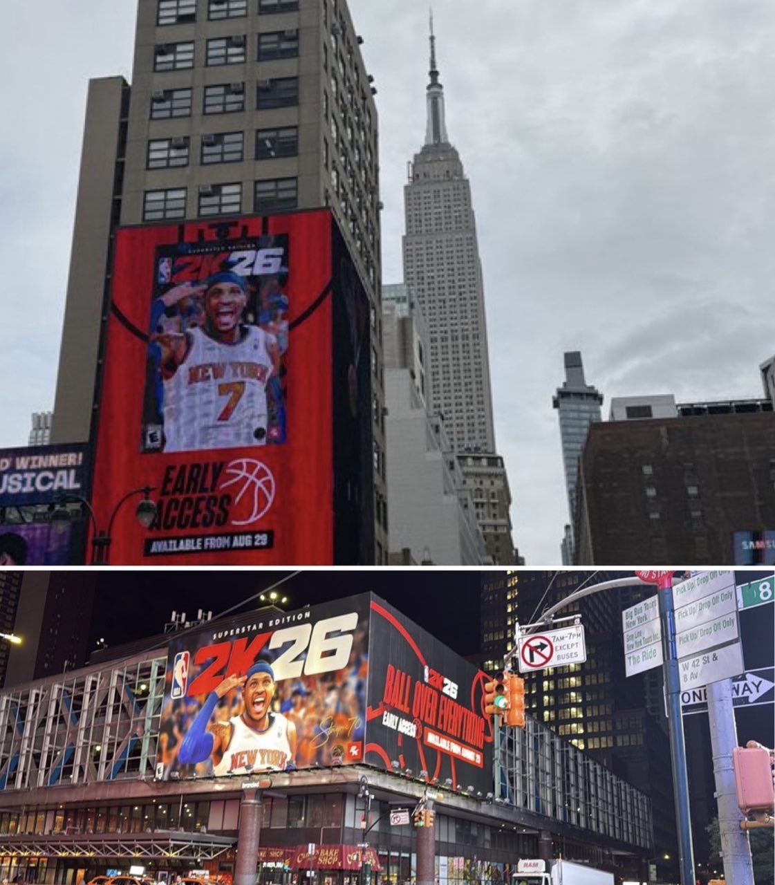 足彩网-排面拉满,安东尼2K26传奇版封面现身纽约市中心大屏幕