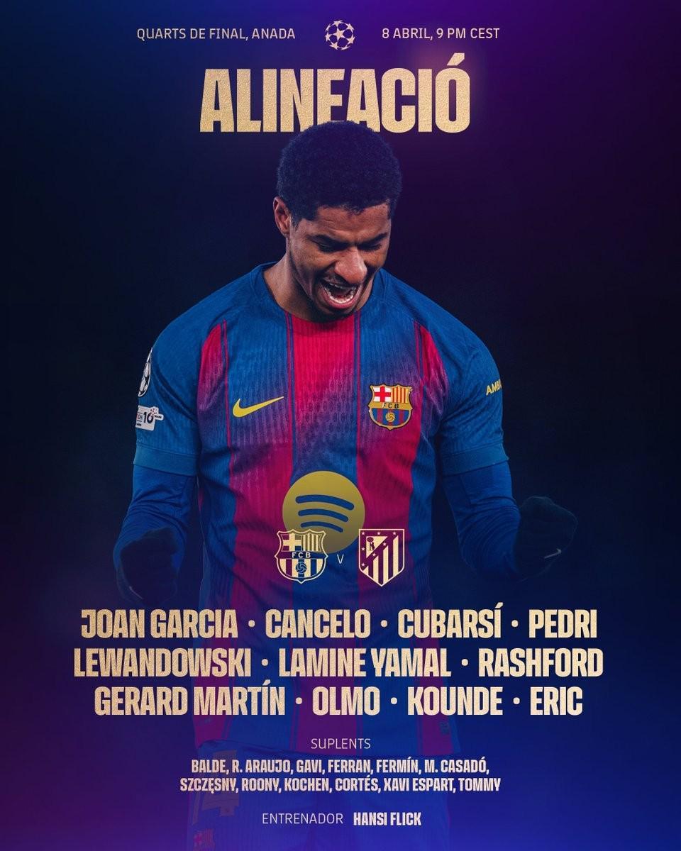 中国足彩网比分直播-巴萨vs马竞：亚马尔PK格列兹曼，拉什福德、阿尔瓦雷斯出战